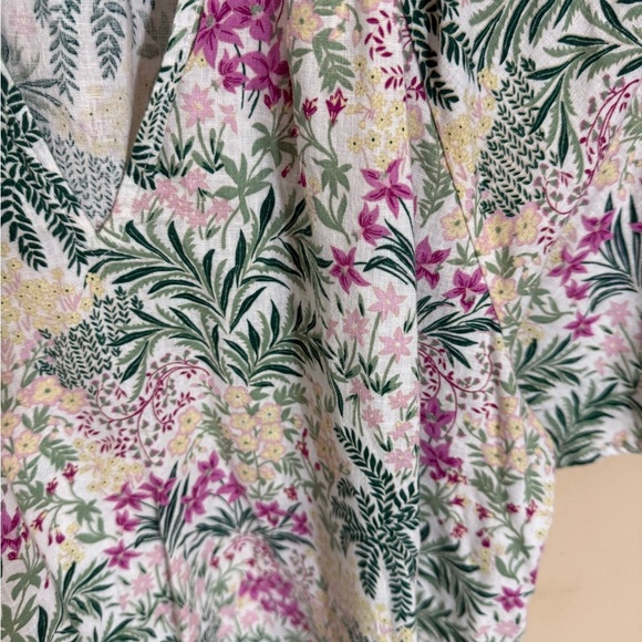 Wonderly top Blend Plaid Popover blouse floral size XL - Picture 5 of 5